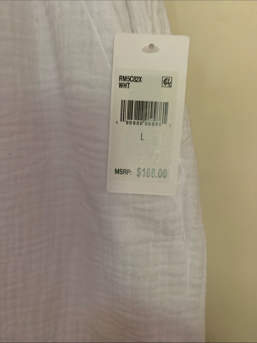 NWT Splendid White gauze Wide-Leg Pants, Large - Picture 4 of 4